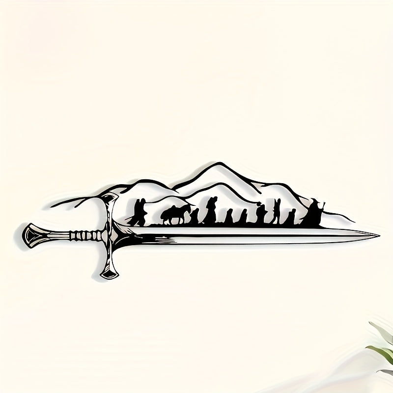 Metal Wall Art Retro Iron The Fellowship Of The Ring Silhouette Mural Frodo And Sam Fantasy Home De 2