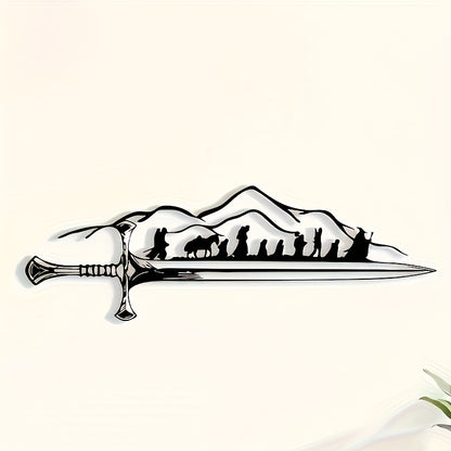 Metal Wall Art Retro Iron The Fellowship Of The Ring Silhouette Mural Frodo And Sam Fantasy Home De 2