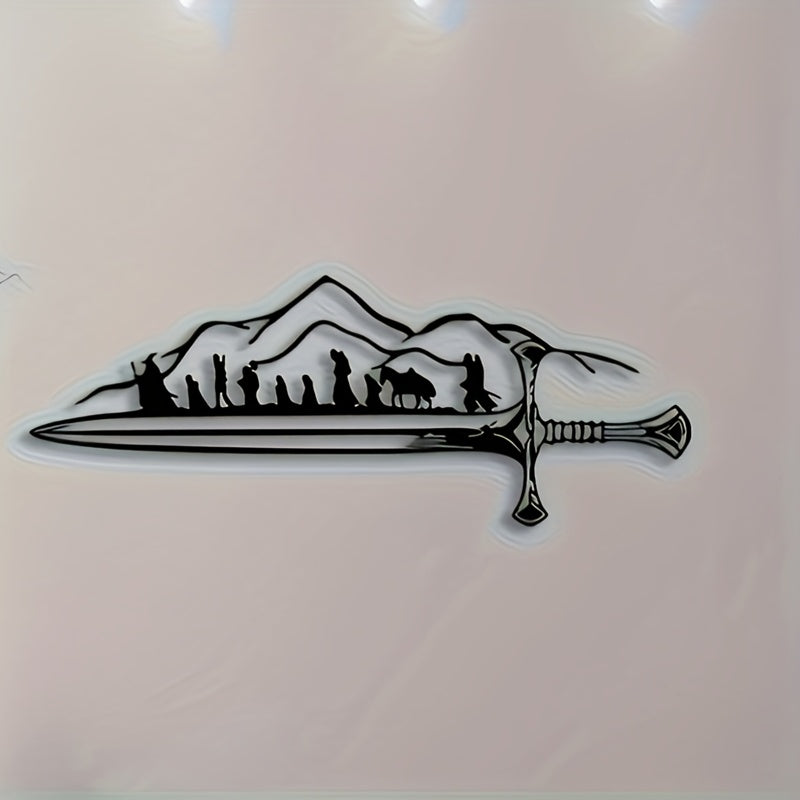 Metal Wall Art Retro Iron The Fellowship Of The Ring Silhouette Mural Frodo And Sam Fantasy Home De 3