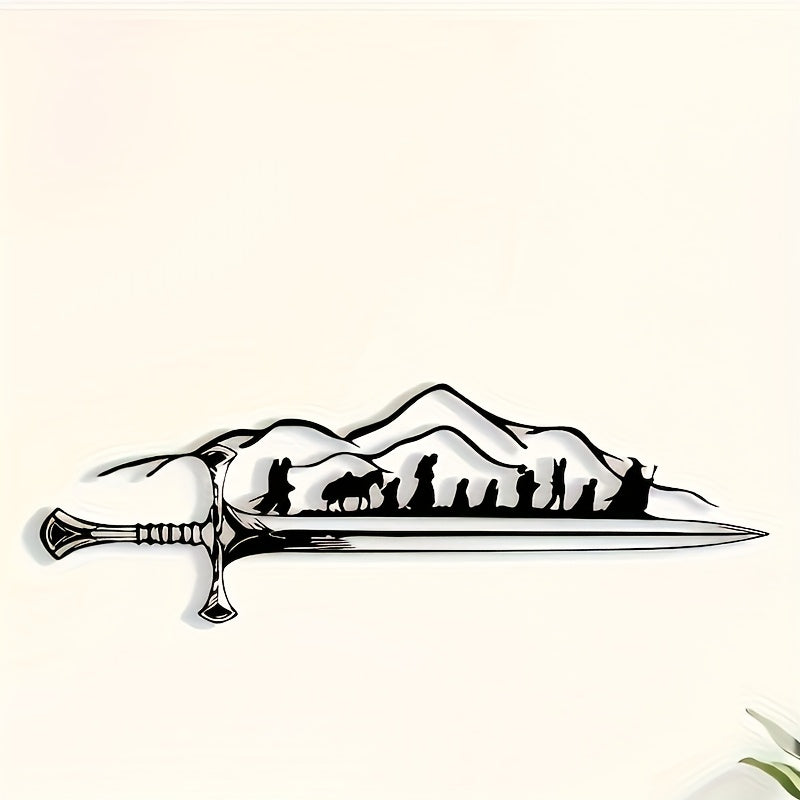 Metal Wall Art Retro Iron The Fellowship Of The Ring Silhouette Mural Frodo And Sam Fantasy Home De 4