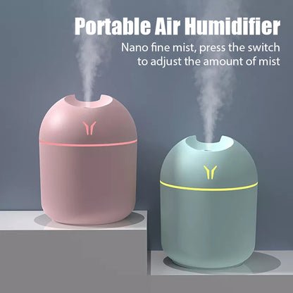 USB Essential Oil Atomizer, Mini Aroma Oil Diffuser, Electric Air Humidifier With LED Night Lamp For Home Car