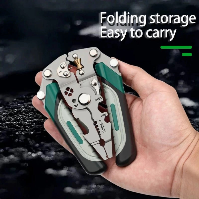 Electrician Wire Splitter Foldable Wire Stripper Pulley Design Multifunction Crimping Pliers Hand T 4