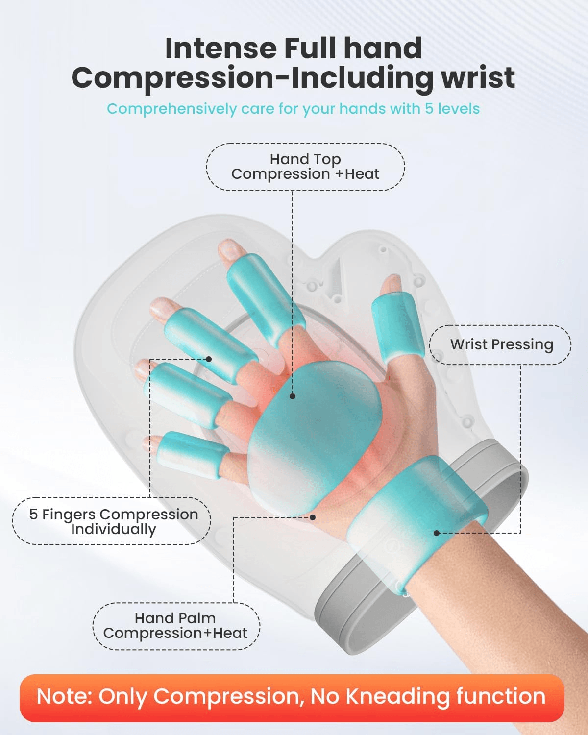 Carpal Tunnel Wrist Finger Massager Electric Hand Massager Airbag Compress Portable Vibrating Knead 2