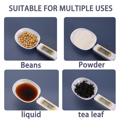 LCD Digital Measuring Food Flour Digital Spoon Scale Electronic Kitchen Scale Mini Kitchen Tool For 3