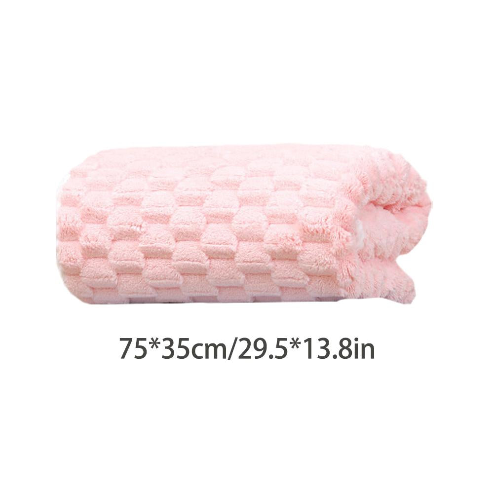 Coral Velvet Towel Cloud Grid Towel Soft Absorbent Thickened Bath Towel Household Face Washing Towe 5