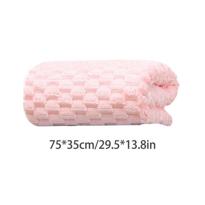 Coral Velvet Towel Cloud Grid Towel Soft Absorbent Thickened Bath Towel Household Face Washing Towe 5