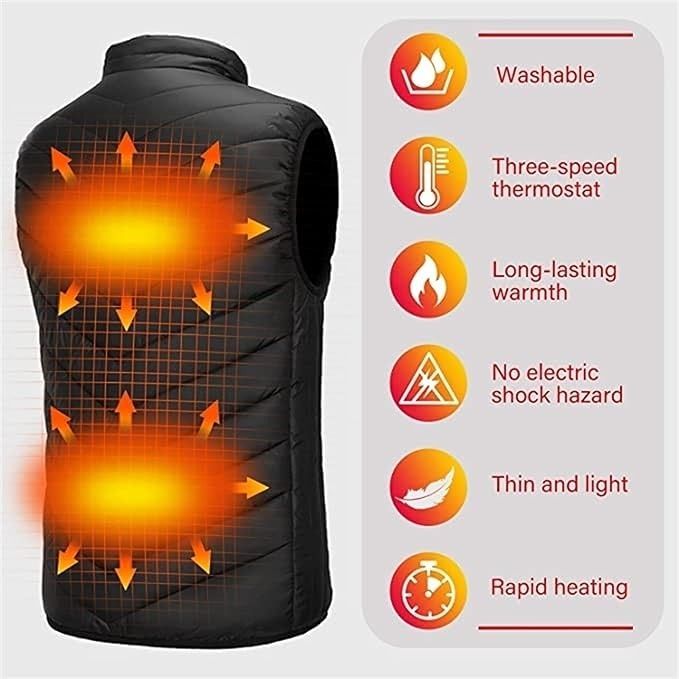 USB Heated Vest Electric Bodywarmer For Men  Women With Adjustable Zones 3