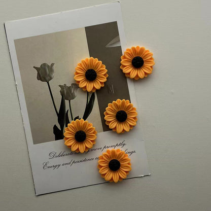 Sturdy Resin Sunflower Magnet, Kitchen Fridge Magnet, Office Organizer, Home Decoration Holiday Gifts