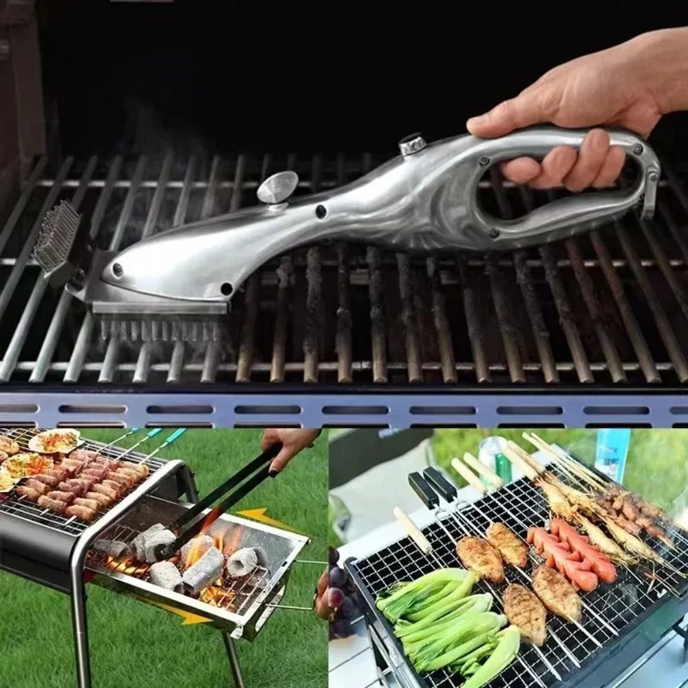 Stainless Steel BBQ Grill Steam Cleaning Brush for Outdoor Grills