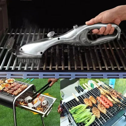 Stainless Steel BBQ Grill Steam Cleaning Brush for Outdoor Grills