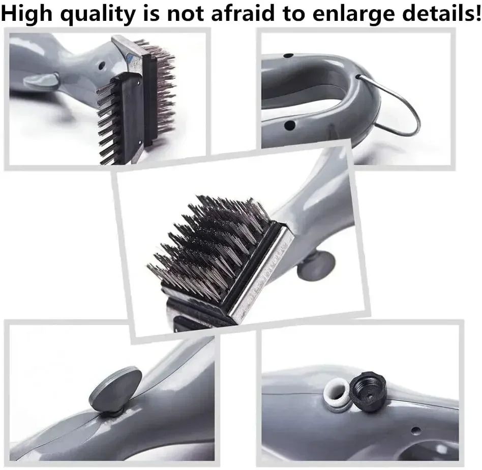 Stainless Steel BBQ Grill Steam Cleaning Brush For Outdoor Grills 7