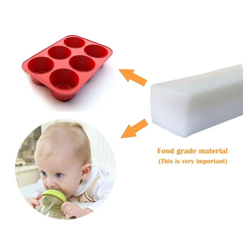 6 Cup Silicone Jumbo Muffin Pan Large Cupcake And Popover Baking Tray 4
