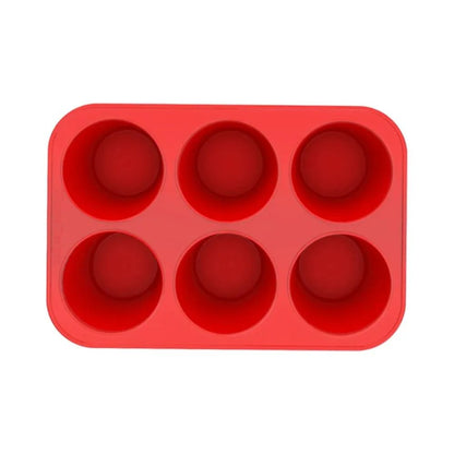 6 Cup Silicone Jumbo Muffin Pan Large Cupcake And Popover Baking Tray 6