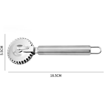 Stainless Steel Fluted Pasta Dough Crimper And Ravioli Cutter 5