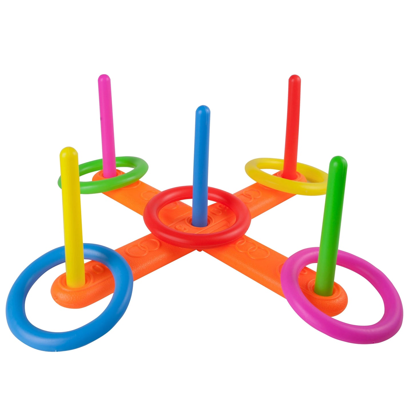 FamilyFriendly Ring Toss  Stacking Game  Indoor  Outdoor Ring Throw Toy Set 2