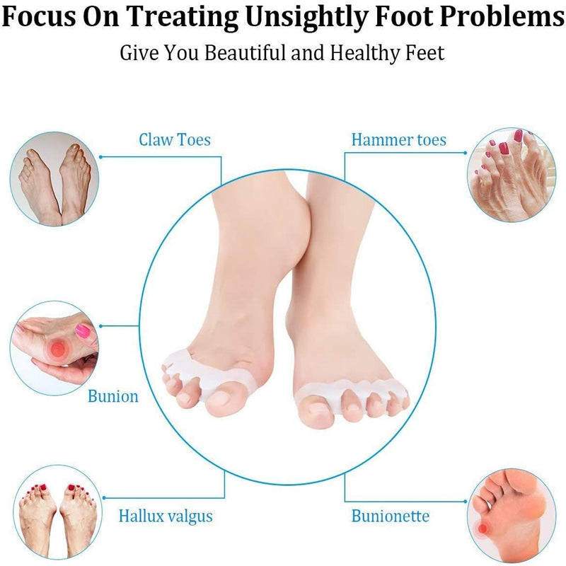 Bunion Yoga Gel Silicone Hammer Toes Corrector, Protective Toe Separator Suitable, for Women Men Straighteners
