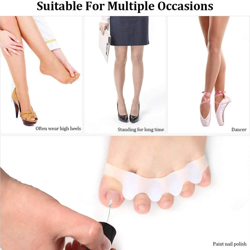 Bunion Yoga Gel Silicone Hammer Toes Corrector, Protective Toe Separator Suitable, for Women Men Straighteners