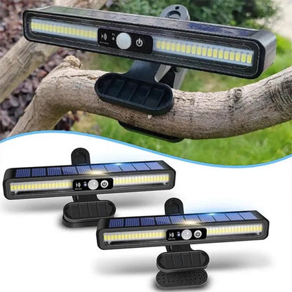 Clip On Solar Motion Lights Outdoor Waterproof, Portable Solar Powered Security Light, Solar Fence Lights Outside