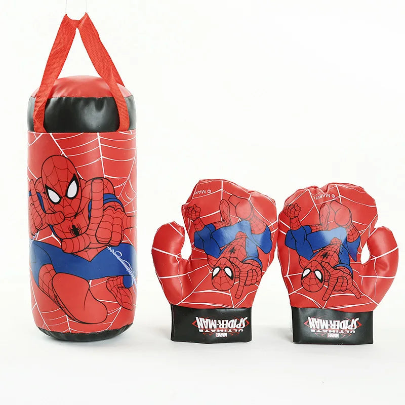 Gloves Sandbag Suit Boxing, Disney Marvel Spiderman Figure Toy, Spider Man Outdoor Sports Kids Toys, Sand Bag Gloves Set