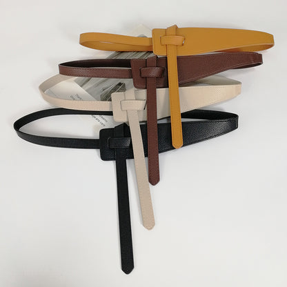 Knot Soft Pu Leather, Designer Belts For Women High Quality, Female Waist Wide Coat Corset Belt