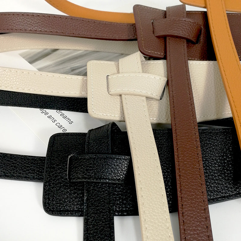 Knot Soft Pu Leather, Designer Belts For Women High Quality, Female Waist Wide Coat Corset Belt