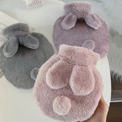 Hand Feet Warmer, Cute Plush Rabbit Hot Water Bag with Cover For Winter, Reusable Hot Water Jug Bottle