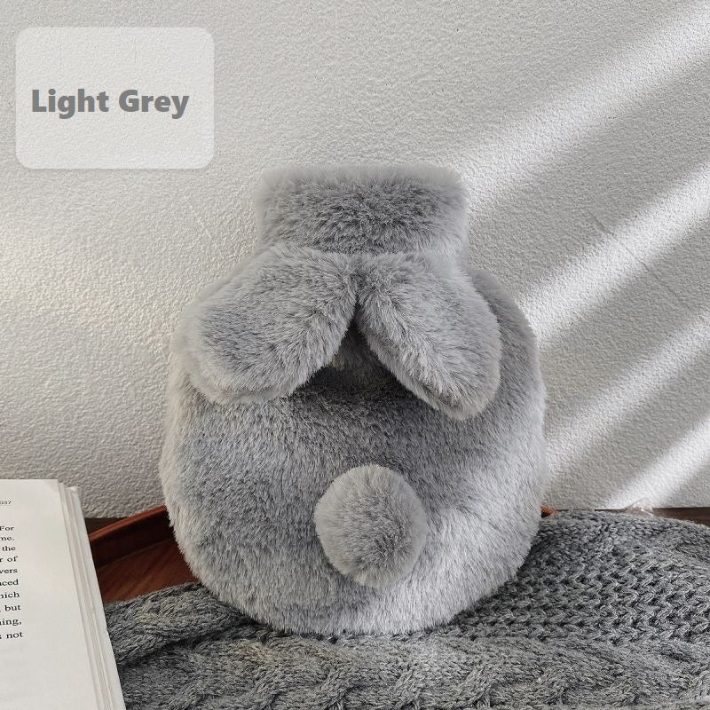 Hand Feet Warmer, Cute Plush Rabbit Hot Water Bag with Cover For Winter, Reusable Hot Water Jug Bottle