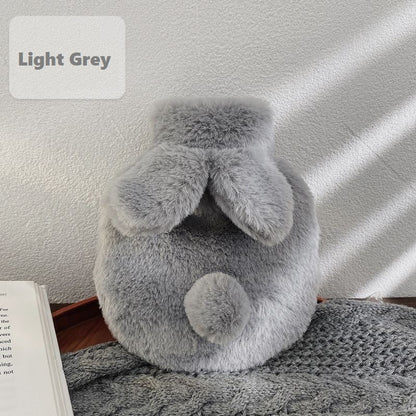 Hand Feet Warmer, Cute Plush Rabbit Hot Water Bag with Cover For Winter, Reusable Hot Water Jug Bottle
