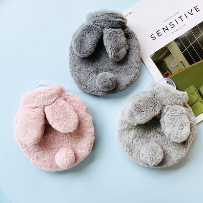 Hand Feet Warmer, Cute Plush Rabbit Hot Water Bag with Cover For Winter, Reusable Hot Water Jug Bottle