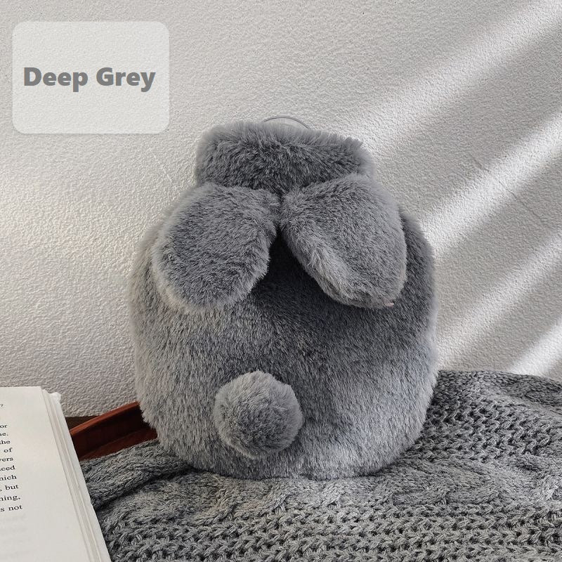 Hand Feet Warmer, Cute Plush Rabbit Hot Water Bag with Cover For Winter, Reusable Hot Water Jug Bottle
