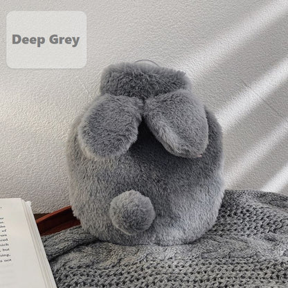 Hand Feet Warmer, Cute Plush Rabbit Hot Water Bag with Cover For Winter, Reusable Hot Water Jug Bottle
