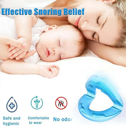 Snore Device Stopper, Anti Snoring Mouthpiece Reusable, Snore Solution for Comfort & Easy Breathing, Reduce Snoring Aid