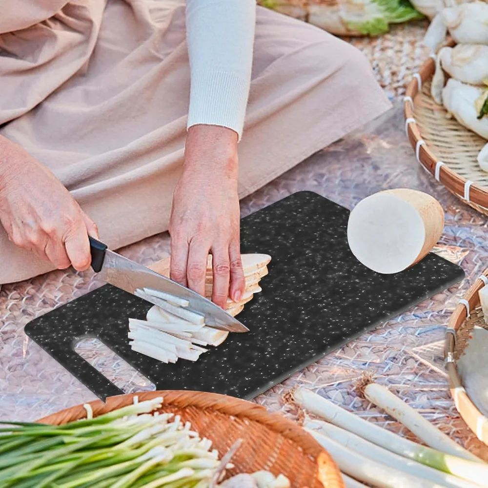 Non Slip Granite Cutting Board With Easy Grip Handle Dishwasher Safe 4
