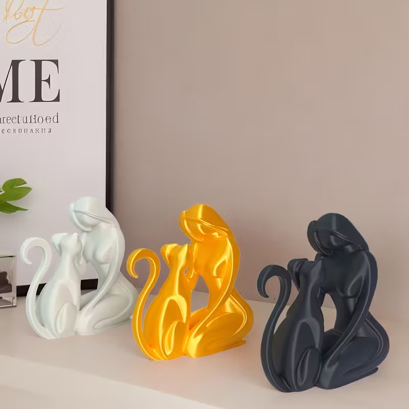 Feminine style ornaments, cute kitten home decoration, ideal gifts for Christmas and Valentine's Day