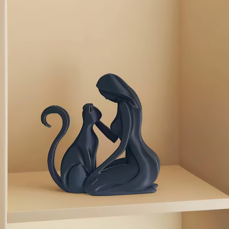 Feminine style ornaments, cute kitten home decoration, ideal gifts for Christmas and Valentine's Day