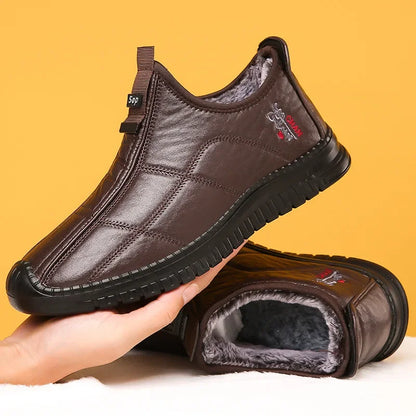 Warm Waterproof Winter Mens Boots Non Slip Thick Walking Boots Platform Boots Oversized Work Shoes  3
