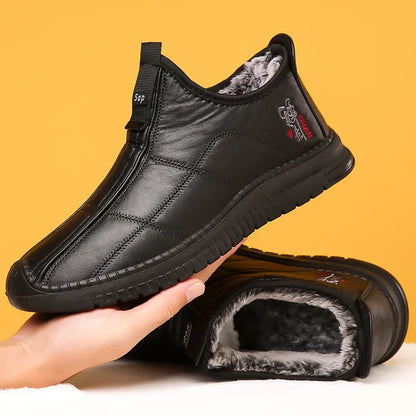 Warm Waterproof Winter Mens Boots Non Slip Thick Walking Boots Platform Boots Oversized Work Shoes  4