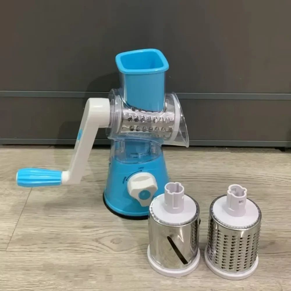 Rotary Vegetable Cutter Kitchen Shredder With Handle And Drum Blades 11