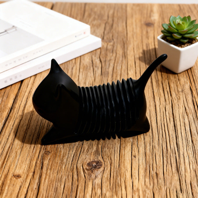 Christmas Gift for Office, Home Decor, Printed Spring Cat Desktop Ornament, Cute Novelty Item