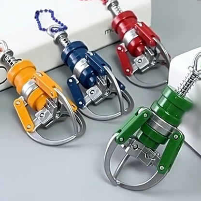 Mini Doll Machine Claw Key chain for Women, Finger tip Gripper Key Ring Pendant, Plastic Bag Jewellery