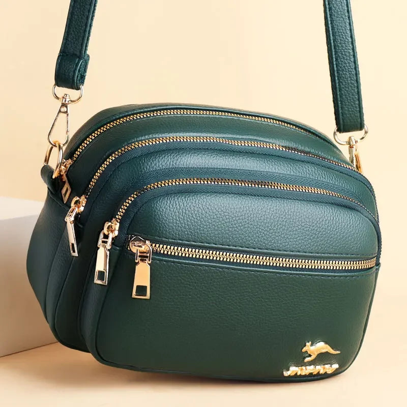 Luxury Ladies Handbag With Multipocket Design High Quality Soft Leather Shoulder Messenger Bag 1