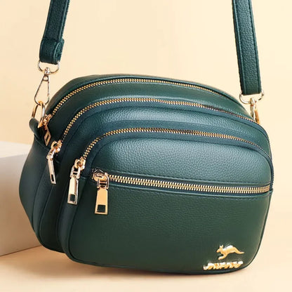 Luxury Ladies Handbag With Multipocket Design High Quality Soft Leather Shoulder Messenger Bag 1
