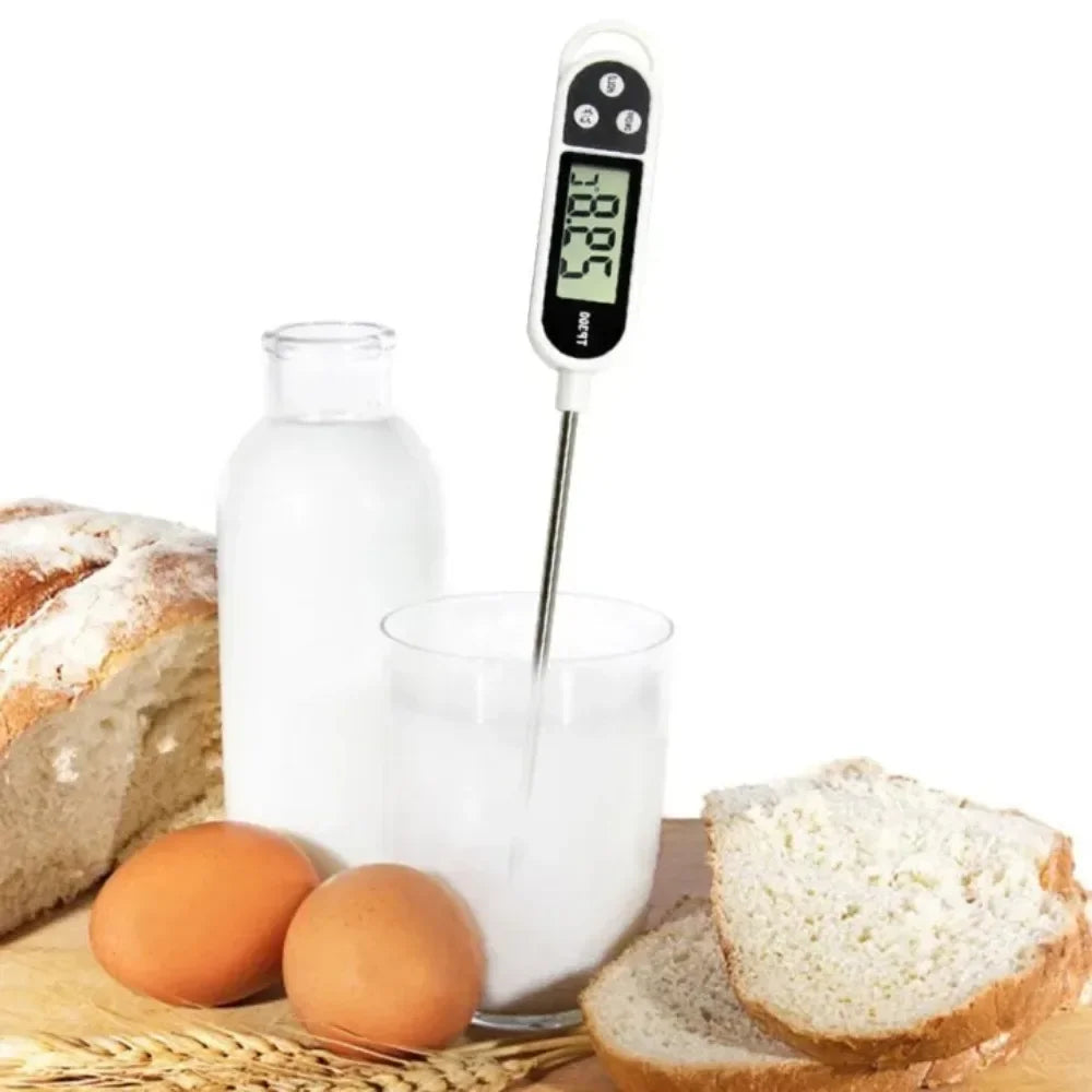 Digital Food Thermometer, BBQ Kitchen Water Oil Thermometer for Meat, Cooking Probe Oven Tools