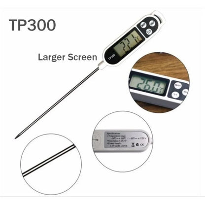 Digital Food Thermometer, BBQ Kitchen Water Oil Thermometer for Meat, Cooking Probe Oven Tools