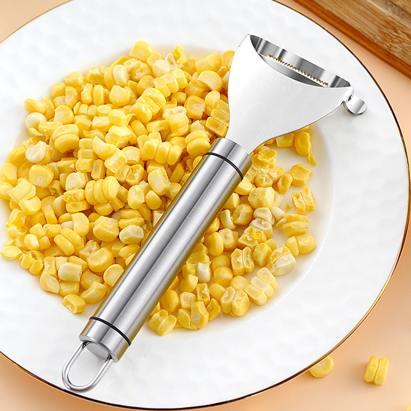Ergonomic Handle Corn Peeler, Stainless Steel Corn Planer for Fresh Corn with Minimal Effort