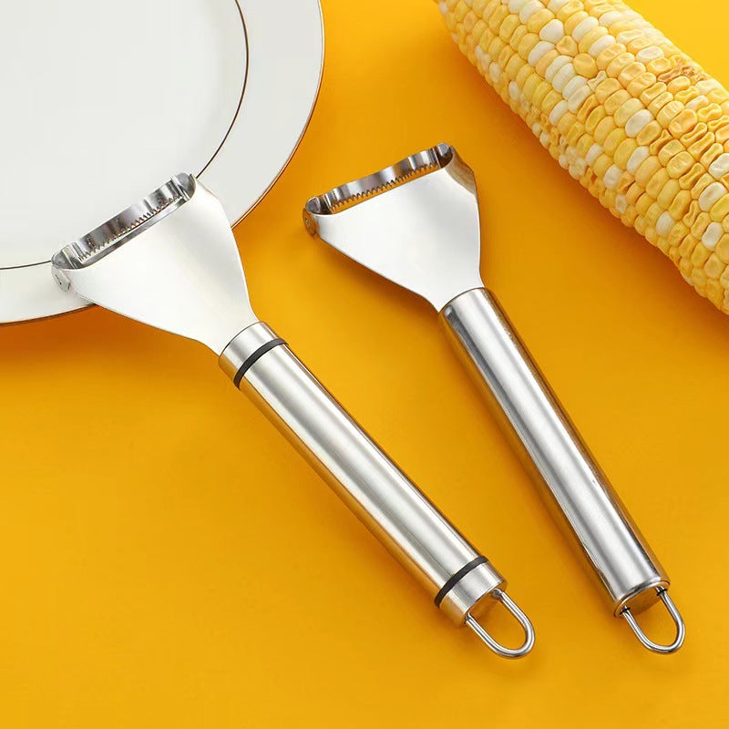 Ergonomic Handle Corn Peeler, Stainless Steel Corn Planer for Fresh Corn with Minimal Effort