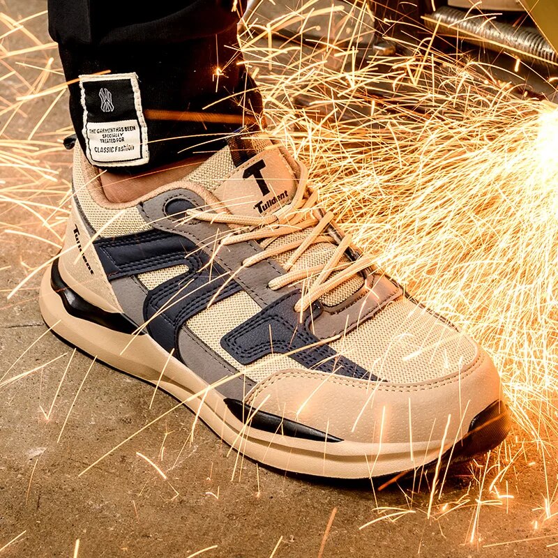 Mens Safety Shoes Steel Toe Work Sneakers Puncture Proof Work Boots Indestructible Lightweight Secu 1