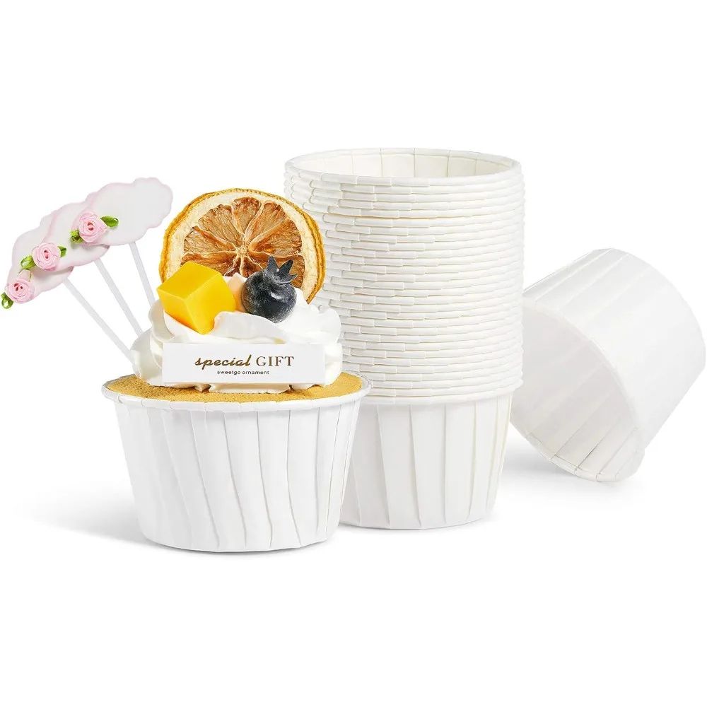 High Temperature Resistant Paper Muffin Cups Roll Edge Baking Cups 7