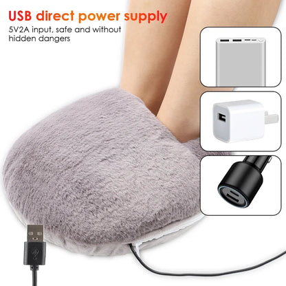 Constant Temperature Electric Foot Warmer Washable Soft Velvet Heater For Feet Winter Foot Warmer 2