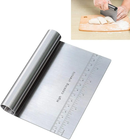 Stainless Steel Cake Scraper, Dough Fondant Spatulas for Baking